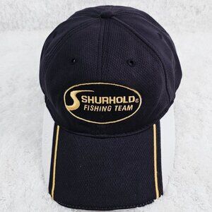 Shurhold Fishing Team Moisture Wicking Black Baseball Hat Cap Adjustable Strap